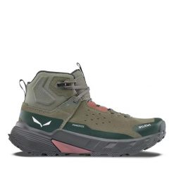 Damskie buty trekkingowe Salewa Pedroc Leather ID Ptx. Zielone obuwie trekkingowe damskie Salewa, ze skóry, bez zapięcia. Za 703.00 zł.