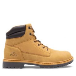 Trzewiki Kappa. Brązowe botki męskie Kappa, bez wzorów, bez obcasa, bez zapięcia. Za 137.99 zł.