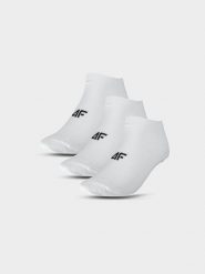 4F Skarpety casual przed kostkę (3-pack) damskie - białe 35-38. Białe skarpetki damskie 4F, bez wzorów, z bawełny. Za 44.99 zł.
