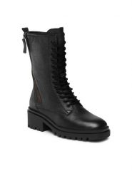 Lasocki Kozaki WI16-16444-01 Czarny. Czarne kozaki damskie Lasocki, bez wzorów, ze skóry, bez obcasa, na płaskiej podeszwie, bez zapięcia. Za 329.99 zł.