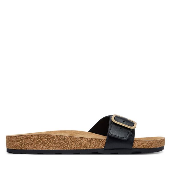 Klapki Tommy Hilfiger. Czarne klapki damskie Tommy Hilfiger, bez wzorów, bez obcasa, bez zapięcia. Za 238.99 zł.