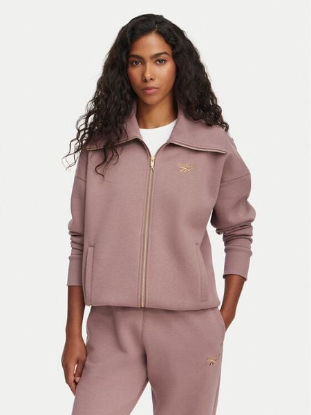 Reebok Bluza Eleonora RK25689CCW Różowy Regular Fit. Czerwone bluzy damskie Reebok, l, bez wzorów, z bawełny, bez ramiączek, bez kaptura. Za 265.99 zł.