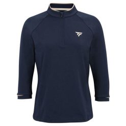 Kurtka treningowa 3/4 z zamkiem dla kobiet Tecnifibre Thermo. Niebieskie kurtki sportowe damskie TECNIFIBRE, s, bez wzorów, z elastanu, bez ramiączek, bez kaptura, do biegania. Za 299.99 zł.