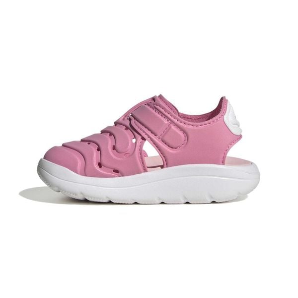 Sandały ADIDAS WATER Rose. Czerwone sandały damskie Adidas, bez wzorów, z tkaniny, bez obcasa, bez zapięcia. Za 129.00 zł.