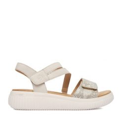 Sandały Remonte. Brązowe sandały damskie Remonte, bez wzorów, bez obcasa, na płaskiej podeszwie, bez zapięcia. Za 359.99 zł.