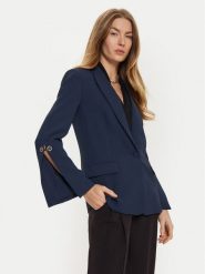 TWINSET Marynarka 242TP2350 Granatowy Regular Fit. Niebieskie marynarki i żakiety damskie Twinset, bez wzorów, z syntetyku, bez kołnierzyka, bez ramiączek. Za 1,019.00 zł.