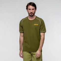 T-shirt Siux Gea 26. Brązowe t-shirty damskie SIUX, l, bez wzorów, z jersey, bez kołnierzyka, bez ramiączek. Za 206.80 zł.
