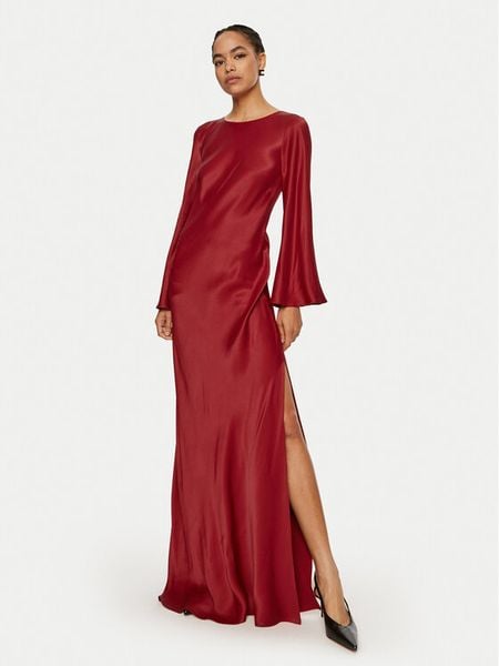 ACCESS FASHION Sukienka wieczorowa 44-3338-198 Czerwony Regular Fit. Czerwone sukienki damskie ACCESS FASHION, bez wzorów, z wiskozy, wizytowe, bez kołnierzyka, bez ramiączek. Za 589.99 zł.