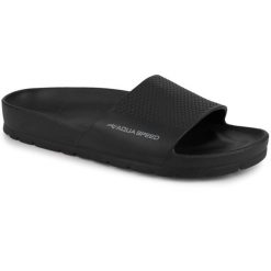 Klapki czarne sportowe na basen plażę AQUA SPEED. Czarne klapki damskie Aqua-Speed, bez wzorów, sportowe, bez obcasa, bez zapięcia. Za 59.90 zł.