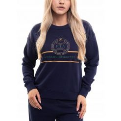 Bluza Damska Fila bez Kaptura Bawełniana Sportowa Wygodna Sweter roz. M. Niebieskie bluzy damskie Fila, m, bez wzorów, z bawełny, sportowe, bez ramiączek, bez kaptura. Za 184.00 zł.