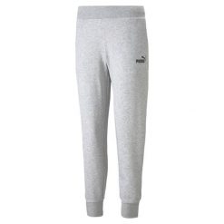 Damskie spodnie dresowe Essentials PUMA Light Gray Heather. Czarne spodnie dresowe damskie Puma, bez wzorów, z dresówki, sportowe, na fitness i siłownię. Za 142.00 zł.