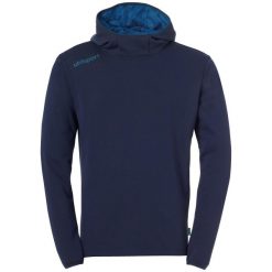 Bluza z kapturem Uhlsport Essential. Niebieskie bluzy męskie Uhlsport, l, bez wzorów, z kapturem, na fitness i siłownię. Za 218.00 zł.