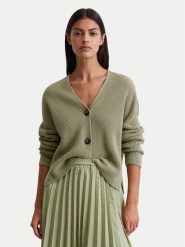 Marc O'Polo Kardigan 506 6059 61069 Zielony Relaxed Fit. Zielone kardigany damskie Marc O'Polo, m, bez wzorów, z bawełny, bez kołnierzyka. Za 519.99 zł.