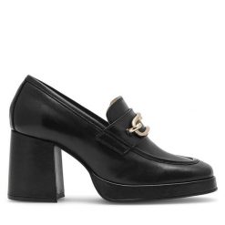 Półbuty Sergio Bardi. Czarne półbuty damskie Sergio Bardi, bez wzorów, bez obcasa, na obcasie, bez zapięcia. Za 295.99 zł.
