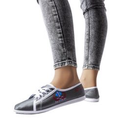 Szare tenisówki damskie Woodstock. Szare trampki i tenisówki damskie bez wzorów, bez zapięcia. Za 61.98 zł.
