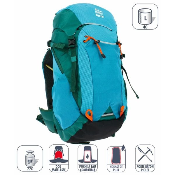 Plecak Elementerre talca 40 l. Niebieskie plecaki damskie Elementerre, bez wzorów, sportowe. Za 362.35 zł.