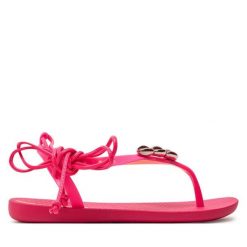Sandały Ipanema. Czerwone sandały damskie Ipanema, bez wzorów, bez obcasa, na płaskiej podeszwie, bez zapięcia. Za 119.99 zł.