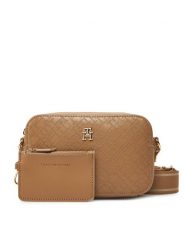 Tommy Hilfiger Torebka Th Distinct Camera Bag Mono AW0AW17221 Brązowy. Brązowe listonoszki damskie Tommy Hilfiger, bez wzorów, ze skóry, bez dodatków. Za 379.99 zł.