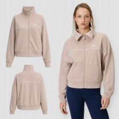 BLUZA DAMSKA DRESOWA 4F SPORTOWA TRENINGOWA NA CO DZIEŃ KOLOR BEŻOWY. Brązowe bluzy damskie 4F, l, bez wzorów, z bawełny, sportowe, bez ramiączek, bez kaptura. Za 132.85 zł.