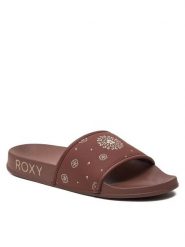 Roxy Klapki ARJL100909 Brązowy. Brązowe klapki damskie Roxy, bez wzorów, ze skóry, bez obcasa, bez zapięcia. Za 139.99 zł.