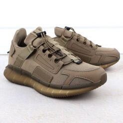 Buty sportowe męskie brązowe McArthur MC4. Brązowe buty sportowe męskie McArthur, bez wzorów, ze skóry ekologicznej, bez zapięcia, trekkingowe. Za 94.50 zł.