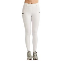 Damskie legginsy jeździeckie z pełną przyczepnością Montar Gloria Caviar Tape. Białe legginsy damskie MONTAR, bez wzorów, z elastanu. Za 426.00 zł.