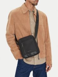 GINO ROSSI Saszetka C-GIN-E-031-05 Czarny. Czarne saszetki i nerki męskie Gino Rossi, bez wzorów, z materiału. Za 99.99 zł.