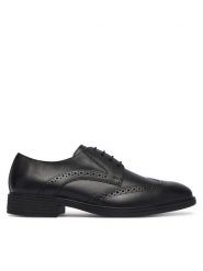 Geox Półbuty U Thorian U66NZC 00043 C9999 Czarny. Czarne buty wizytowe męskie Geox, bez wzorów, ze skóry, bez obcasa, bez zapięcia. Za 449.99 zł.