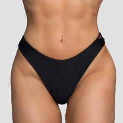 Dół od bikini damski pływanie szybkoschnący czarny CURACAO. Czarne stroje kąpielowe damskie GYMBEAM, xs, bez wzorów, z elastanu. Za 75.90 zł.