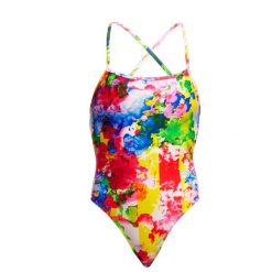 Strój kąpielowy damski Funkita Ink Jet Strapped In. Brązowe stroje kąpielowe damskie Funkita, bez wzorów, z dzianiny. Za 230.99 zł.