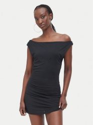 Juicy Couture Sukienka codzienna JCWED226330 Czarny Slim Fit. Czarne sukienki damskie Juicy Couture, na co dzień, xxs, bez wzorów, z syntetyku, bez kołnierzyka, bez ramiączek, proste. Za 319.99 zł.