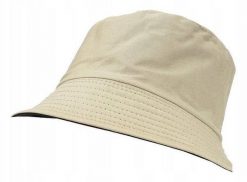 Beżowo-Czarny Letni Kapelusz Rybacki, Bawełniany, Czapka Rybaczka, Wędkarski -Pako Jeans- Dwustronny. Brązowe czapki męskie Pako Jeans, na lato, bez wzorów, z bawełny. Za 35.00 zł.