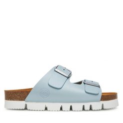 Klapki Dr. Brinkmann. Niebieskie klapki damskie Dr. Brinkmann, bez wzorów, bez obcasa, bez zapięcia. Za 239.99 zł.
