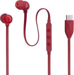 Słuchawki JBL Tune 310C dokanałowe przewodowe USB-C - czerwone. Czerwone słuchawki dokanałowe JBL. Za 72.45 zł.