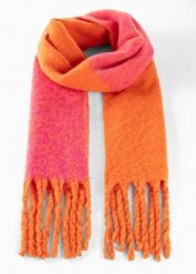 Szal XXL z efektem ombre. Czerwone szaliki damskie bonprix, bez wzorów. Za 82.99 zł.