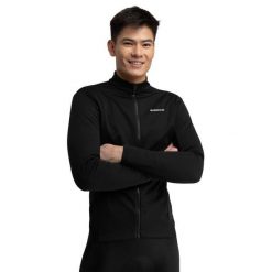 Męska zimowa kurtka rowerowa softshell Kolarstwo Siroko Core Everest. Czarne kurtki męskie SIROKO, na zimę, l, bez wzorów, z materiału, bez kaptura, rowerowe. Za 136.80 zł.