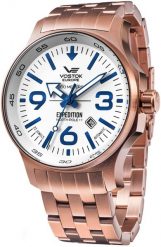 Zegarek męski Vostok Europe YN55-595B641B różowe złoto. Czerwone zegarki męskie Vostok Europe, bez wzorów, złote. Za 3,434.28 zł.