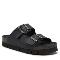 Klapki Dr. Brinkmann. Czarne klapki damskie Dr. Brinkmann, bez wzorów, bez obcasa, bez zapięcia. Za 279.99 zł.