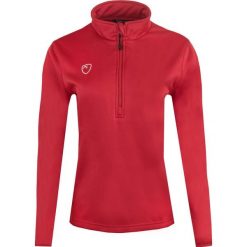 Damska Bluza z Kapturem 1/4 Zip Scarlet Red - Idealne Dopasowanie 2XS. Czerwone bluzy damskie POWERLAYER, xs, bez wzorów, z polaru, casualowe, bez ramiączek, z kapturem. Za 141.99 zł.