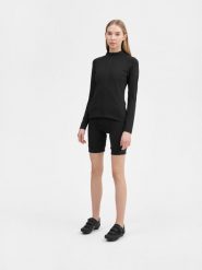 4F Bluza rowerowa rozpinana bez kaptura damska M. Czarne bluzy damskie 4F, m, bez wzorów, z dzianiny, bez ramiączek, bez kaptura. Za 269.99 zł.