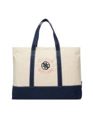 Guess Torebka V6RZ04 WL000 Beżowy. Brązowe shopperki damskie Guess, z aplikacjami, z materiału, bez dodatków. Za 299.99 zł.