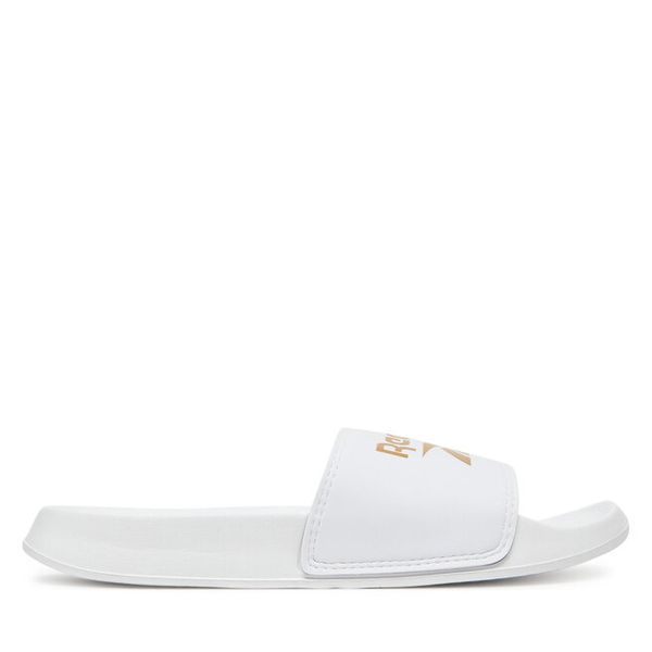 Klapki Reebok. Białe klapki damskie Reebok, bez wzorów, bez obcasa, bez zapięcia. Za 71.99 zł.