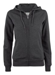 Clique Premium OC Hoody Full Zip Women — damska bluza z kapturem z bawełny. Szare bluzy damskie CLIQUE, s, bez wzorów, z bawełny, bez ramiączek, z kapturem. Za 294.53 zł.