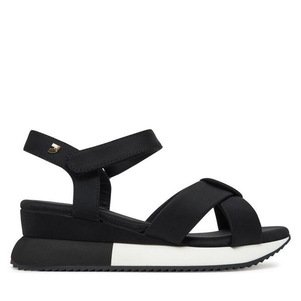 Sandały Gioseppo. Czarne sandały damskie Gioseppo, bez wzorów, bez obcasa, na płaskiej podeszwie, bez zapięcia. Za 429.99 zł.