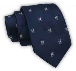 Krawat Alties (7 cm) - Znaki Zodiaku: BLIŹNIĘTA. Niebieskie krawaty i muchy Alties, bez wzorów, z tkaniny, eleganckie. Za 49.00 zł.