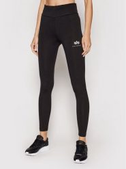 Alpha Industries Legginsy Basic 116053 Czarny Slim Fit. Czarne legginsy damskie Alpha Industries, bez wzorów, z bawełny. Za 109.99 zł.