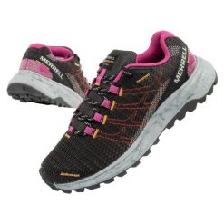 Buty sportowe damskie Merrell Fly Strike. Czarne obuwie sportowe damskie Merrell, bez wzorów, z materiału, bez zapięcia, trekkingowe. Za 269.00 zł.