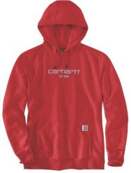 Bluza Carhartt Force Lightweight Logo Red. Czerwone bluzy męskie Carhartt, m, bez wzorów, bez ramiączek, bez kaptura. Za 273.04 zł.