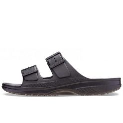 Sandały Crocs Saturday Sandal W Damskie. Czarne sandały damskie Crocs, bez wzorów, z materiału, bez obcasa, bez zapięcia. Za 199.99 zł.