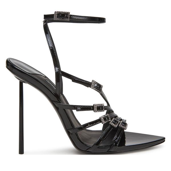 Sandały Le Silla. Czarne sandały damskie LE SILLA, bez wzorów, bez obcasa, na szpilce, bez zapięcia. Za 4,029.00 zł.